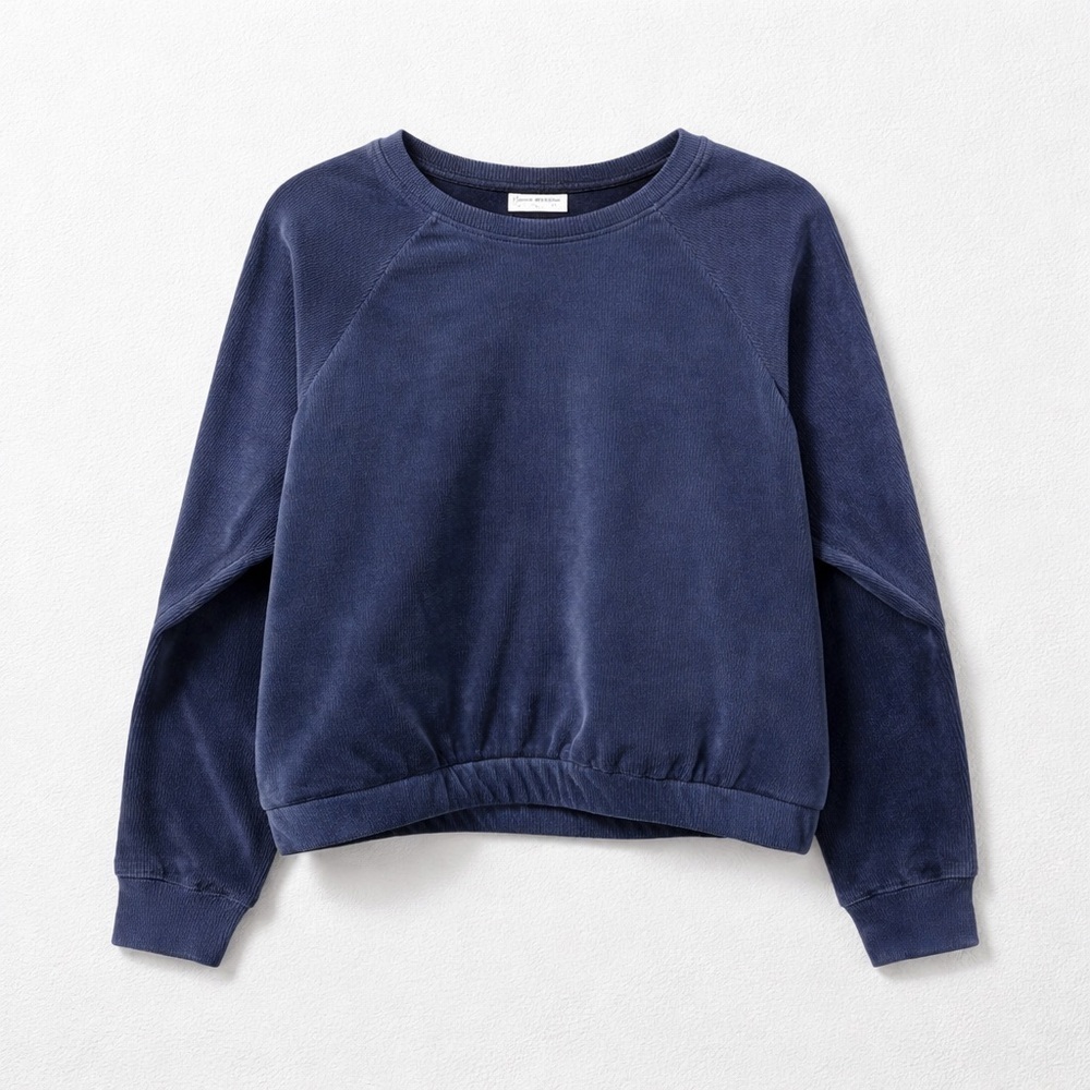 Blue Velvet Sweatshirt And Pants